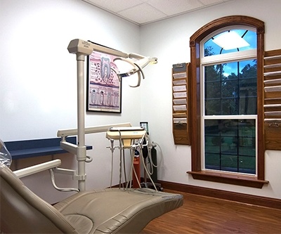 Modern dental exam room in Conway dental office