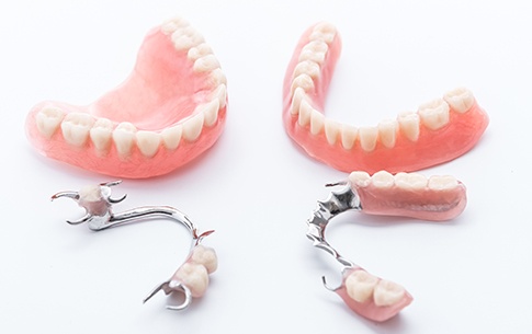 Four types of dentures