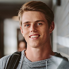 Young man sharing healthy smile