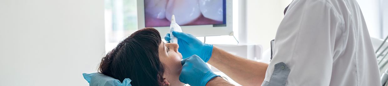 Dentist capturing images of smile