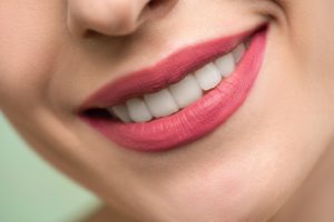 Close up of woman with attractive teeth